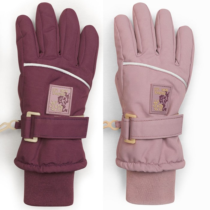 Перчатки для девочек, размер 14-15, цвет лаванда