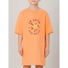 Ночная сорочка для девочек, рост 86 см, цвет оранжевый - фото 109946133