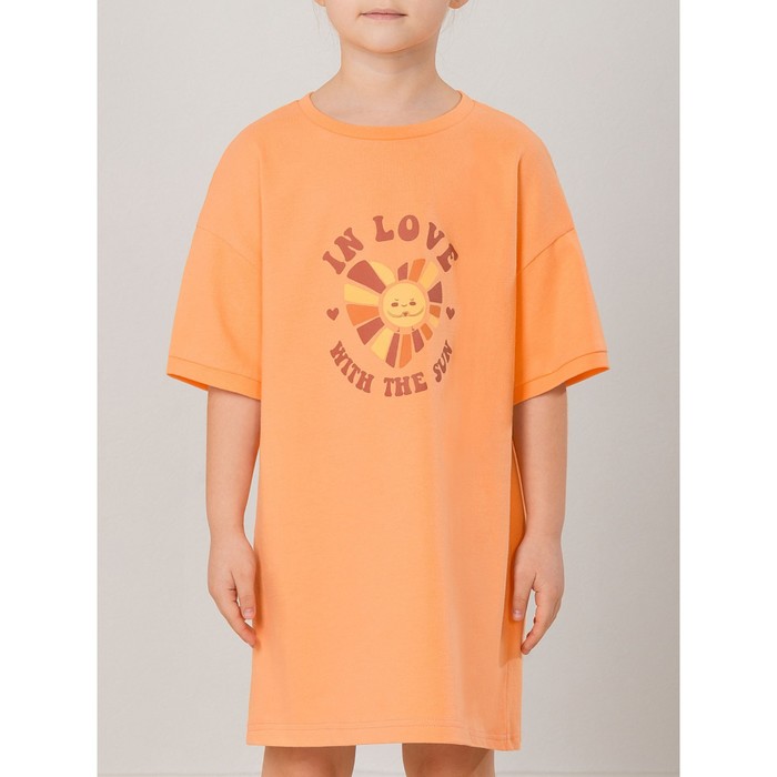 Ночная сорочка для девочек, рост 86 см, цвет оранжевый - Фото 1