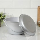 Казан походный KUKMARA, 4 л, крышка-сковорода, литой алюминий, серебристый - Фото 3