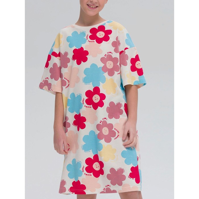 Ночная сорочка для девочек, рост 164 см, цвет молочный