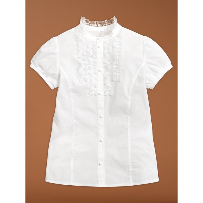 Блузка для девочек, рост 152 см, цвет белый - Фото 1