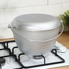 Казан походный KUKMARA, 5 л, крышка-сковорода, литой алюминий, серебристый - Фото 5