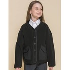 Куртка для девочек, рост 116 см, цвет чёрный - фото 110061953