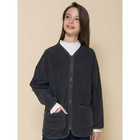 Куртка для девочек, рост 152 см, цвет тёмно-серый - фото 109949976