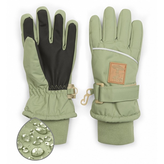 Перчатки детские, размер 14-15, цвет хаки - Фото 1