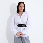 Ремень женский, ширина 7,5 см, пряжка металл, цвет чёрный 9777133 - фото 16979033