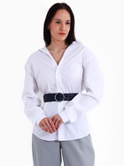 Ремень женский, ширина 4.5 см, пряжка металл, цвет синий - фото 47286263