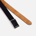 Ремень женский, ширина 2.8 см, пряжка металл, цвет тёмно-синий - фото 57976935