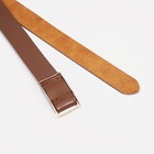 Ремень женский, ширина 2.8 см, пряжка металл, цвет коричневый - фото 22324781