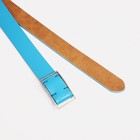 Ремень женский, ширина 2.8 см, пряжка металл, цвет голубой - фото 10868720