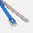 Ремень женский, ширина 2.2 см, винт, пряжка металл, цвет синий - фото 22324851