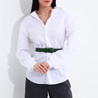 Ремень женский, ширина 3 см, винт, пряжка металл, цвет зелёный - фото 39811754