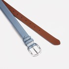 Ремень женский, ширина 3 см, винт, пряжка металл, цвет серо-голубой - фото 22324900