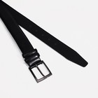 Ремень мужской, ширина 4 см, винт, пряжка металл, цвет чёрный - фото 37575291