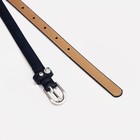 Ремень женский, ширина 1 см, пряжка металл, цвет синий - фото 25397290