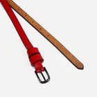 Ремень женский, ширина 1.3 см, винт, пряжка металл, цвет красный 9779481