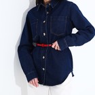 Ремень женский, ширина 1.3 см, винт, пряжка металл, цвет красный 9779481