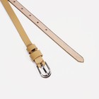 Ремень жен 01-01-02-01,  1,3*0,3*110 см, винт,  пряжка металл, бежевый - фото 805632160