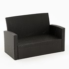 Набор садовой мебели "Кипр": диван, 2 кресла и стол, плетение: искусственный ротанг, мокко - фото 23657433