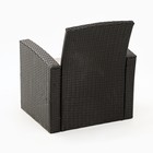 Набор садовой мебели "Кипр": диван, 2 кресла и стол, плетение: искусственный ротанг, мокко - фото 23657436