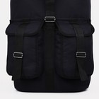 Рюкзак туристический, 55 л, отдел на шнурке, 4 наружных кармана, цвет чёрный - Фото 6