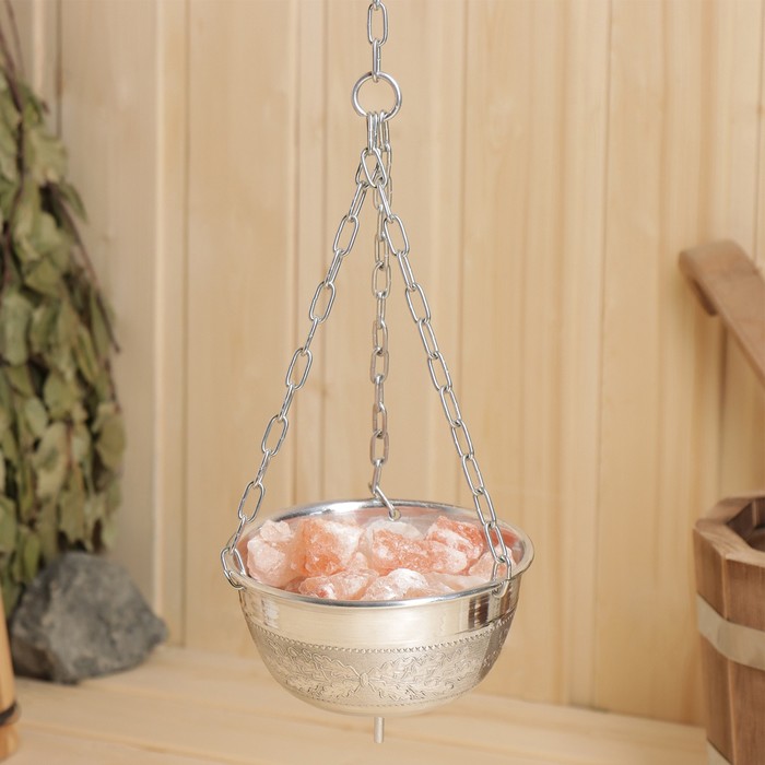 Аромачаша - испаритель для бани и сауны, 400 мл, d=12 см, алюминий, подвесная, с дозатором - Фото 1