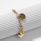 Браслет металл «Цепь» улыбка, цвет золото, 19 размер - Фото 2