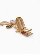 Зажим для кардигана «Шмель», чёрно-белый в золоте - Фото 4