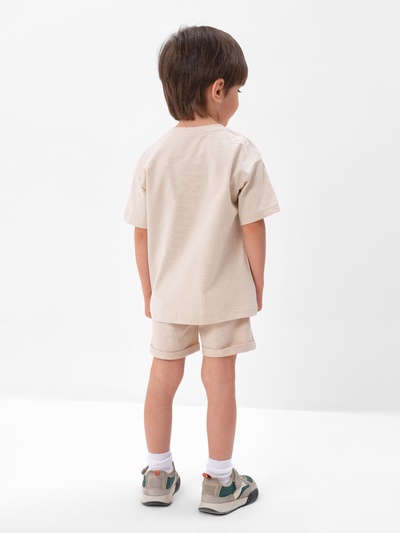 Футболка для мальчика KAFTAN: Done, бежевая, размер 30 (98-104 см)