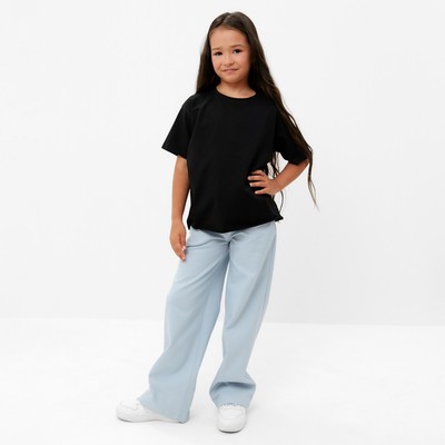 Футболка детская KAFTAN Basic line, размер 28 (86-92 см), чёрная