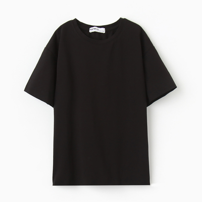Футболка детская KAFTAN: Basic line, серая, чёрная, размер 34 (122-128 см)
