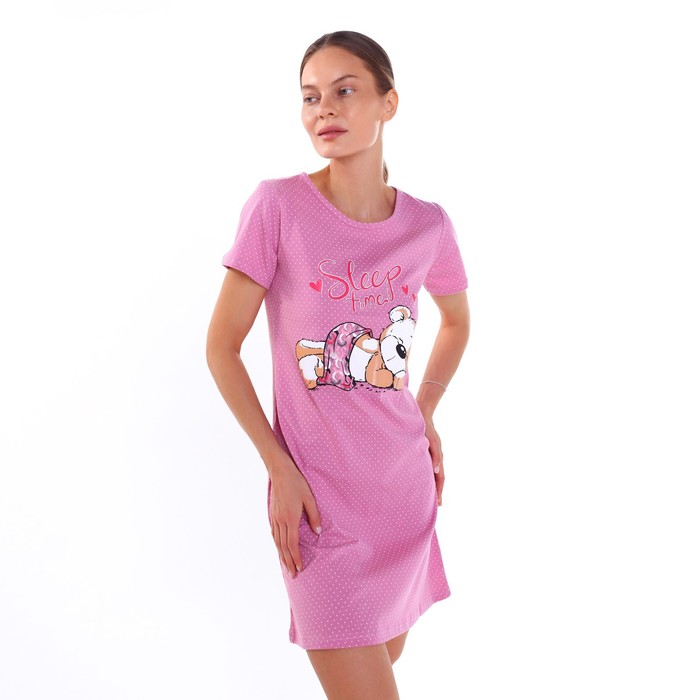 Ночная сорочка женская, цвет розовый, размер 48