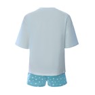 Комплект домашний женский (футболка/шорты), цвет голубой, размер 44 - Фото 9
