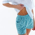 Комплект домашний женский (футболка/шорты), цвет голубой, размер 52 - фото 23335626