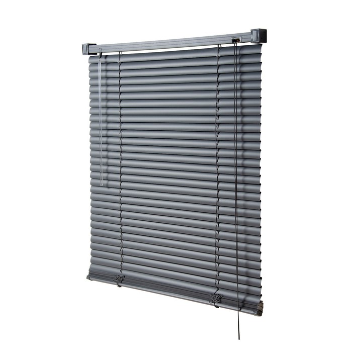 Жалюзи пластиковые 60х160 см, цвет тёмно-серый - Фото 1