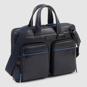 

Сумка мужская для ноутбука Piquadro Cartellina sottile in pelle,2 manici,con PC 14,00, размер 37 х 27 х 7 см