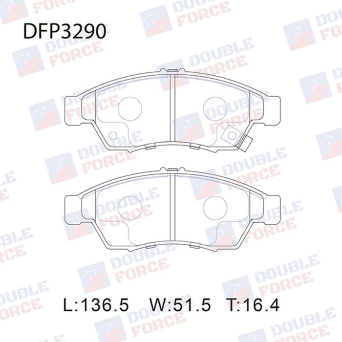 Колодки тормозные дисковые Double Force DFP3290 - Фото 1