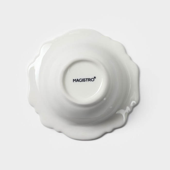 Салатник фарфоровый Magistro «Сюита», 80 мл, d=10,5 см, цвет белый - фото 1909212195
