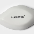 Икорница фарфоровая с ручкой Magistro «Лист», 9,8×4,2 см, цвет белый - Фото 6