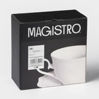 Чайная пара фарфоровая Magistro «Сюита», 2 предмета: кружка 250 мл, блюдце d=15,5 см, цвет белый - Фото 7
