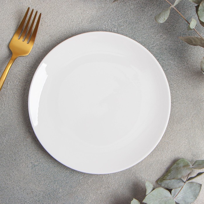 Тарелка фарфоровая пирожковая Magistro «Бланш», d=17 см, цвет белый - Фото 1