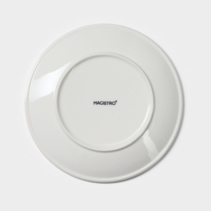 Пирожковая тарелка Magistro «Бланш», d=17 см, фарфор, белая - фото 114050499