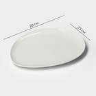 Блюдо фарфоровое сервировочное Magistro «Бланш», d=28 см, цвет белый - Фото 2