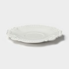 Блюдце фарфоровое Magistro «Сюита», d=15,6 см, цвет белый - фото 4383340