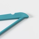Плечики - вешалки с перекладиной Доляна, 30×20 см, 5 шт, цвет голубой - Фото 5