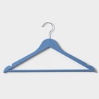 Плечики - вешалки для одежды с перекладиной LaDо́m, 42,5×23 см, 5 шт, цвет синий - Фото 4