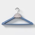 Плечики - вешалки для одежды с перекладиной LaDо́m, 42,5×23 см, 5 шт, цвет синий - Фото 5