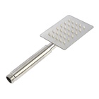 Набор для душа ZEIN S1001, квадратный, стойка, держатель, нержавеющая сталь, сатин - фото 22326600