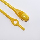 Набор шнурков для обуви, 6 шт., силиконовые, полукруглые, на застёжке, 4 мм, 11 см, цвет жёлтый - Фото 6